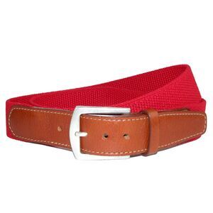 CrookhornDavis Men's Newport Pique Cotton Woven Elastic Belt